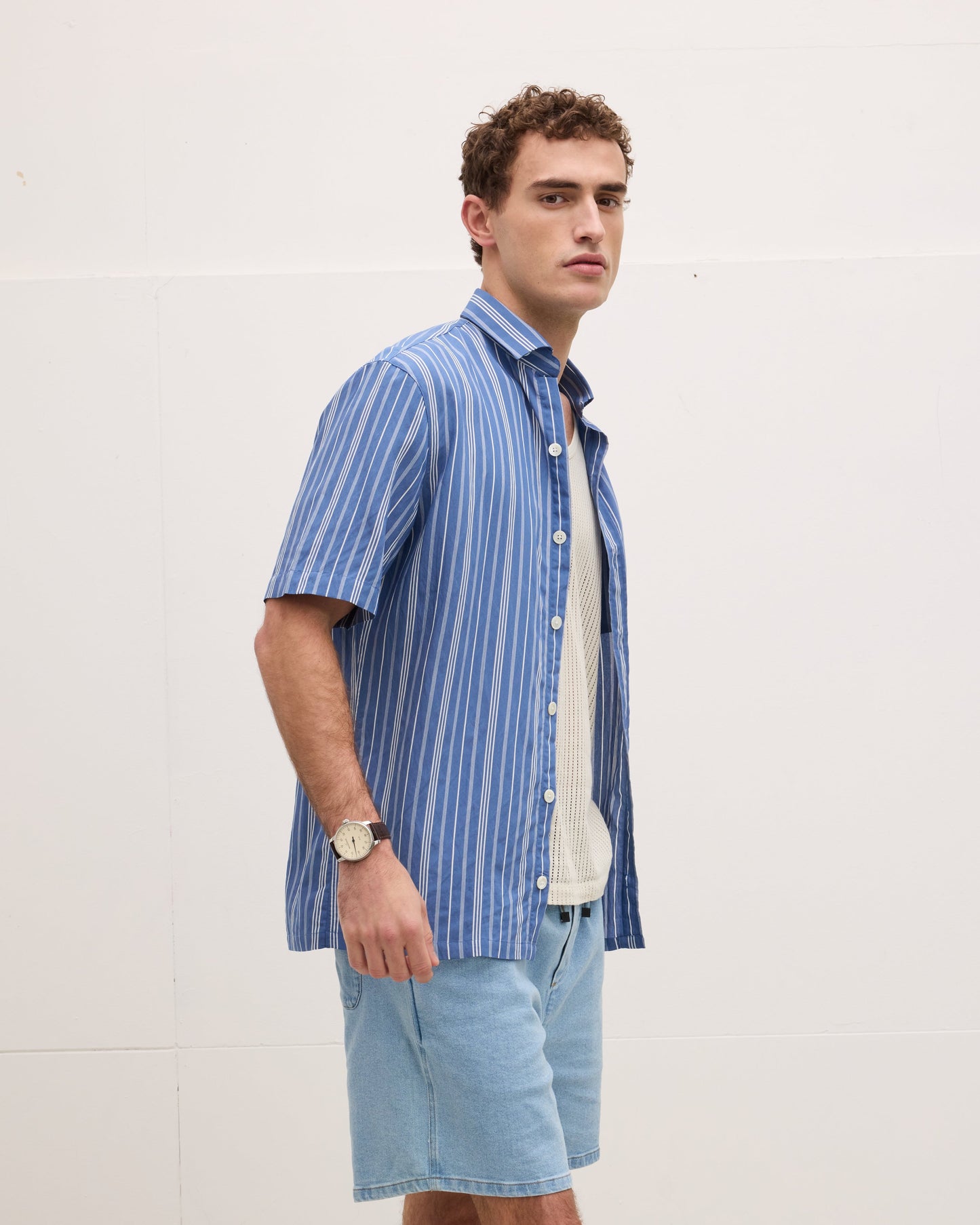 Santi Striped Linen Shirt