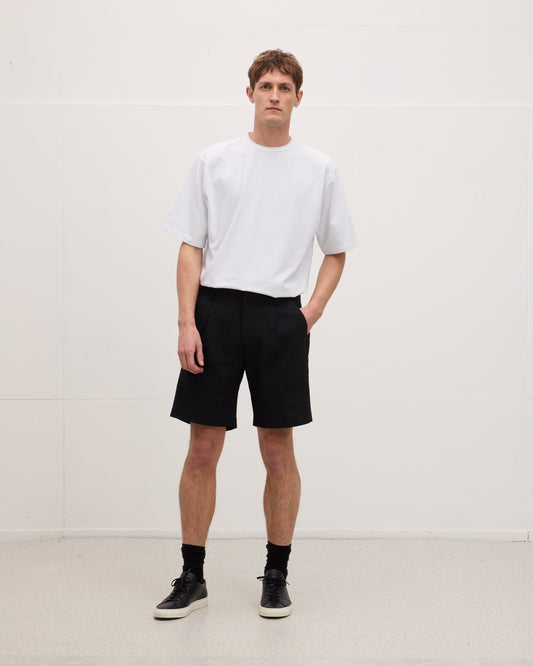 Wool-linen Blend Shorts