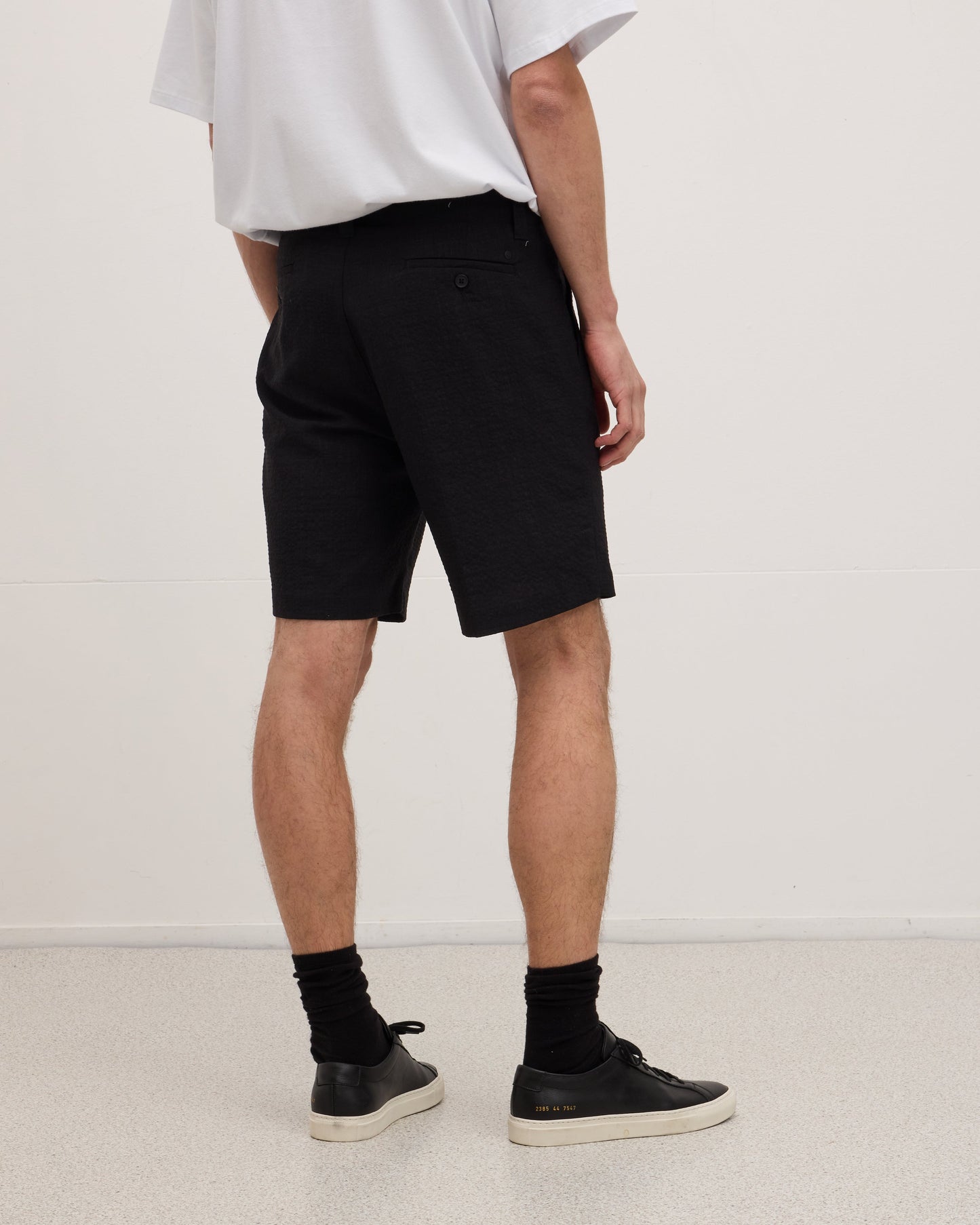 Wool-linen Blend Shorts