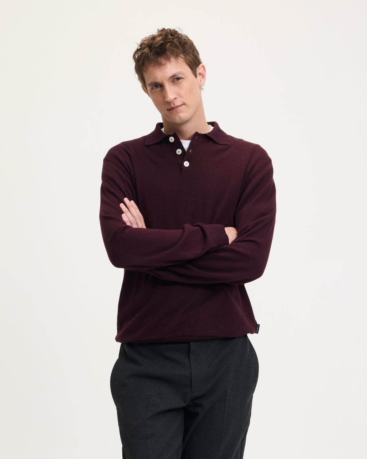 Kario Italian Knitted Long-Sleeve Polo