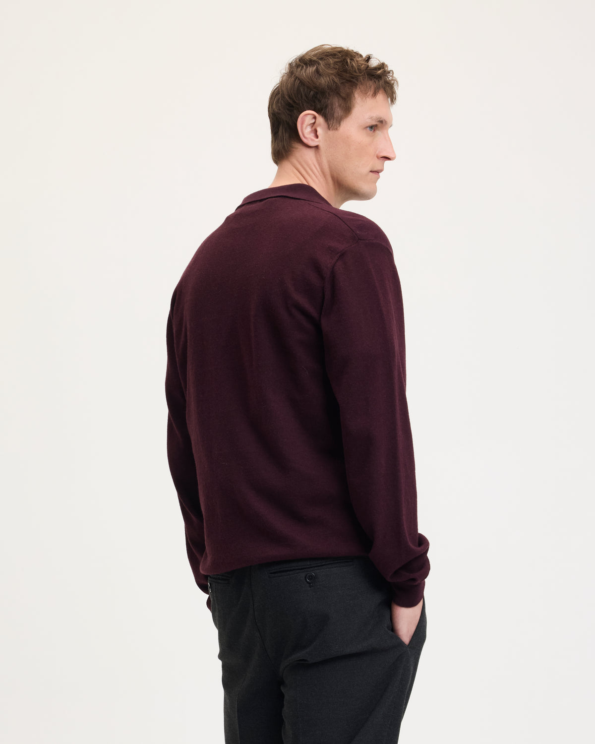 Kario Italian Knitted Long-Sleeve Polo