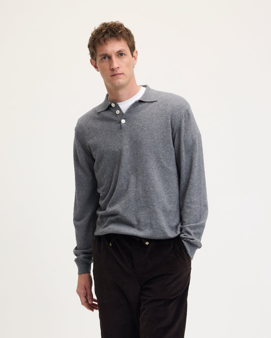 Kario Italian Knitted Long-Sleeve Polo