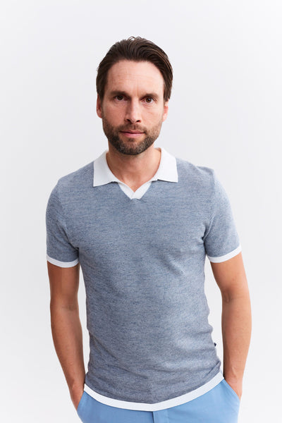 Linen Contrast Polo
